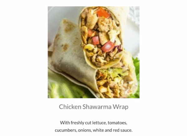 Chicken  Shawarma Wrap